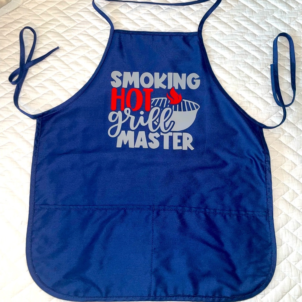 Navy “Smoking Hot Grill Master” Apron OS